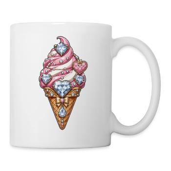 Diamantglitzer Eiscreme - Mug - white - Right
