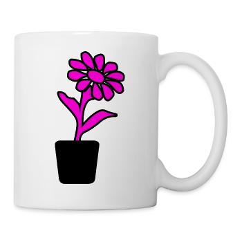 Blume - Tasse - Weiß - Rechts