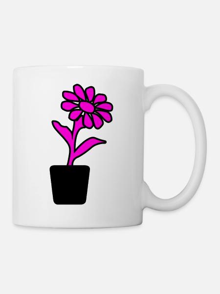 Blume - Tasse - Weiß