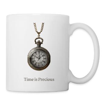Horloge de poche antique bronze - Mug blanc - blanc - Droite