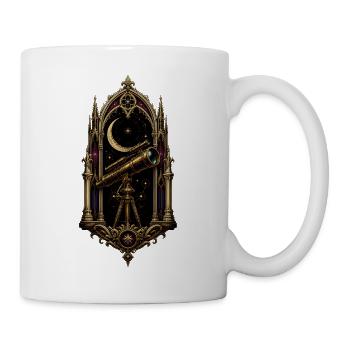 Cathédrale du télescope gothique Art astronomique - Mug blanc - blanc - Droite