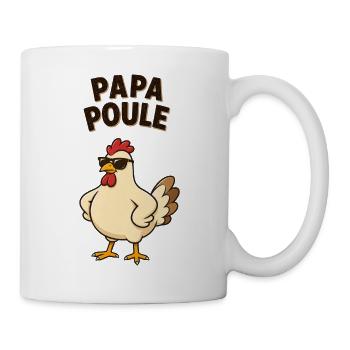 Papa poule - Mug blanc - blanc - Droite