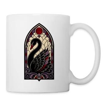 Gothic Stained Glass Black Swan - Mug - white - Right