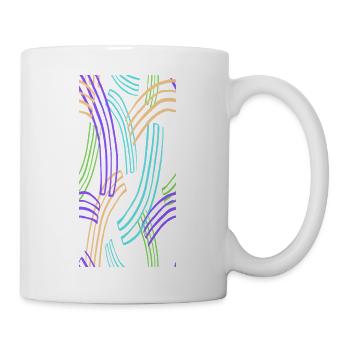 Kurven bunt Mosaic - Tasse - Weiß - Rechts