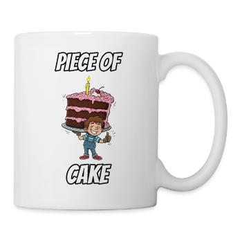 Piece of Cake – Lustige, wörtliche Idiom-Zeichentrickserie - Tasse - Weiß - Rechts