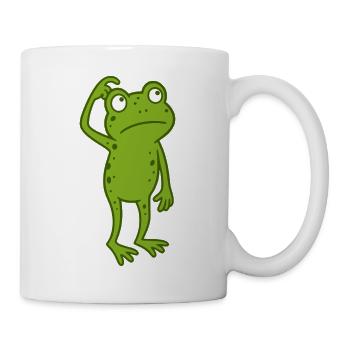 Frosch verwirrt  - Tasse - Weiß - Rechts
