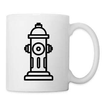 Hydrant - Tasse - Weiß - Rechts