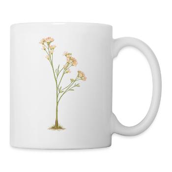 Zarte Blüten - Tasse - Weiß - Rechts