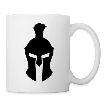 Griechische Kriegerhelm - Tasse - Weiß - Rechts