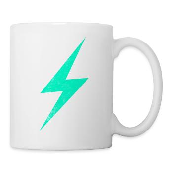 Neon Blitz-Lichtstrahl - Tasse - Weiß - Rechts