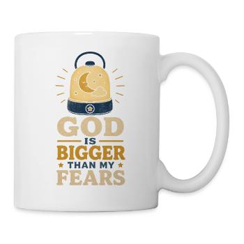 Gott ist größer als meine Ängste Nachtlicht - Tasse - Weiß - Rechts