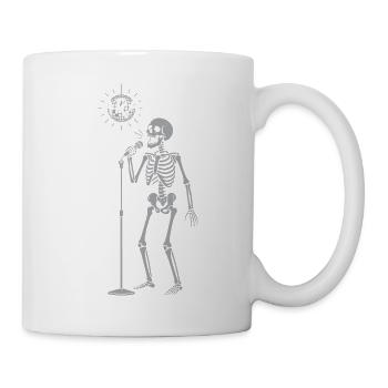Karaoke-Skelett - Tasse - Weiß - Rechts