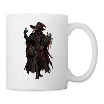 Pestdoktor mit Blumensträu - Tasse - Weiß - Rechts