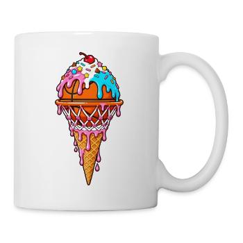 Basketball Basketballer Eiscreme - Tasse - Weiß - Rechts