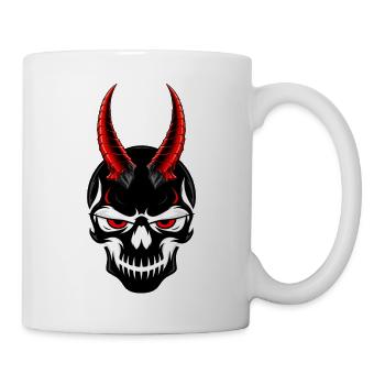 Dämonischer Schädel - Tasse - Weiß - Rechts