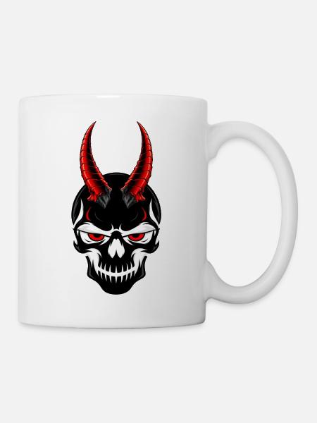 Dämonischer Schädel - Tasse - Weiß
