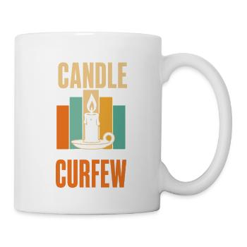 My Candle Has a Curfew – Kerzenhumor - Tasse - Weiß - Rechts