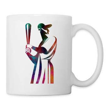 Baseballspieler wartet auf den Ball - Tasse - Weiß - Rechts