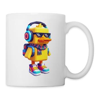 Voxelente mit Gaming Accessoires - Tasse - Weiß - Rechts