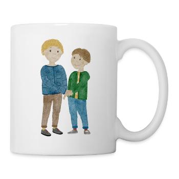 Kinderszene beste Freunde - Tasse - Weiß - Rechts