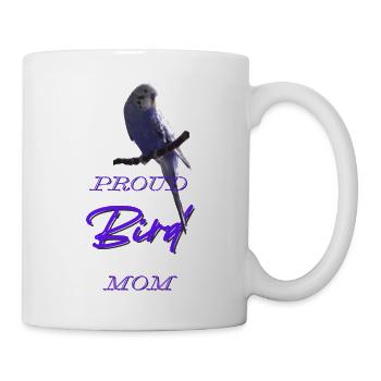 PROUD BIRD MOM Geschenkidee Wellensittich süß  - Tasse - Weiß - Rechts