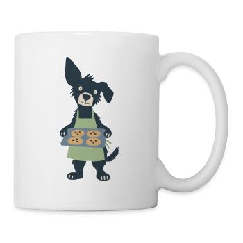 Süßer Backhund - Tasse - Weiß - Rechts