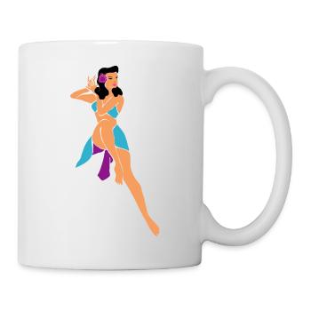Pin up beach girl 1950's - Mug - white - Right