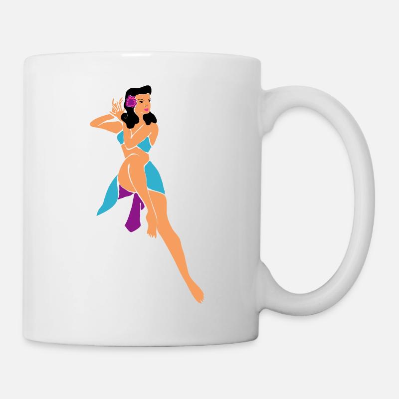 Pin up beach girl 1950's - Mug blanc - blanc