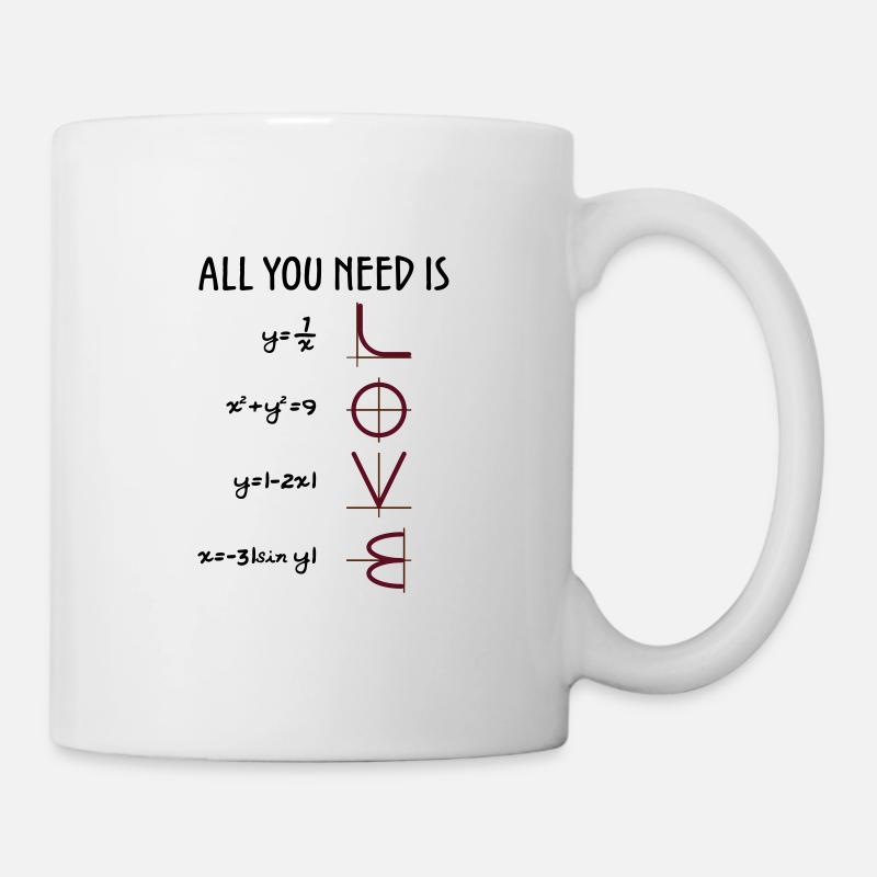 Tout ce que vous avez besoin est amour (équations) Cadeau - Mug blanc - blanc
