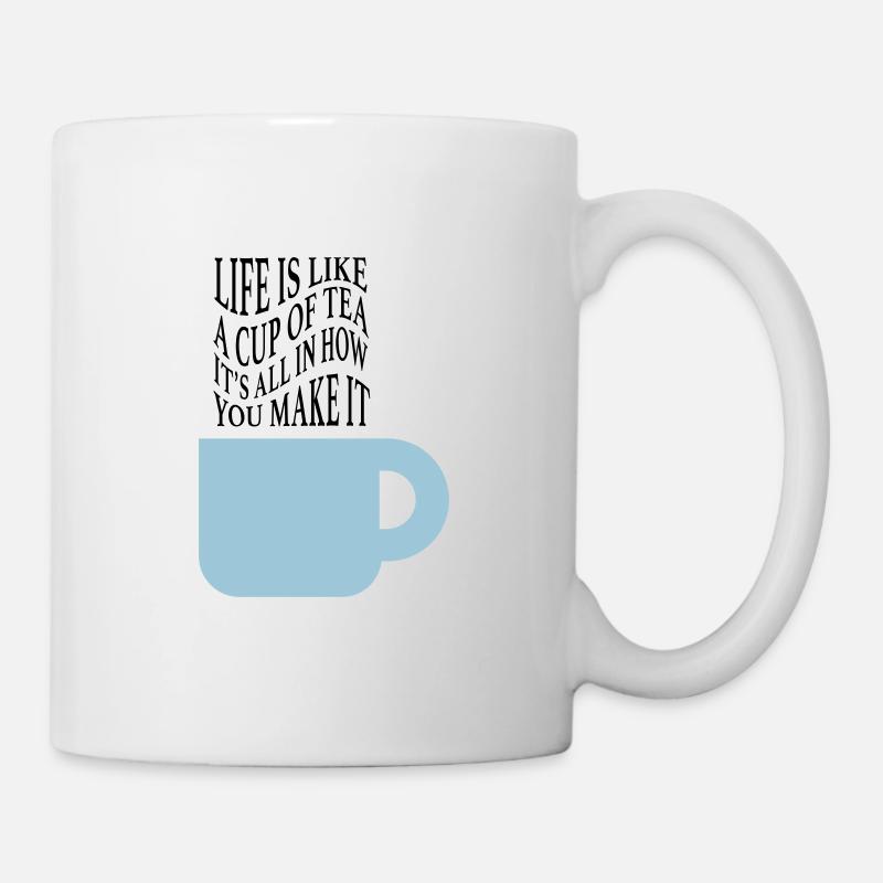 Das Leben ist wie Tee - Tasse - Weiß