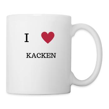 I love kacken - Tasse - Weiß - Rechts