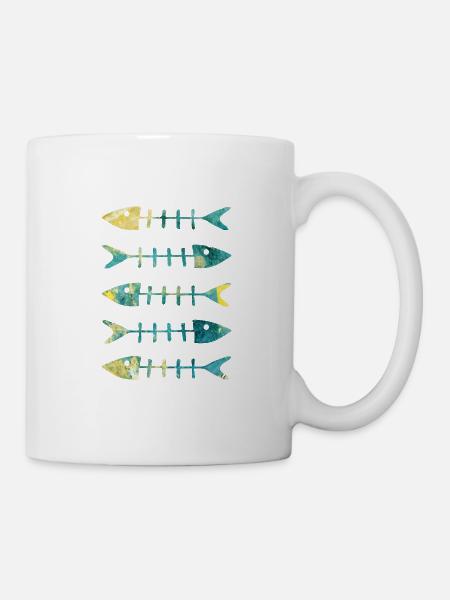 Fischgräte - Tasse - Weiß