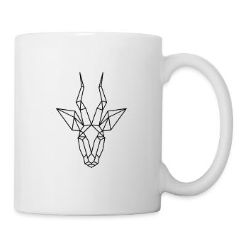 Antilope Grafik Tier Afrika Dreiecke - Tasse - Weiß - Rechts