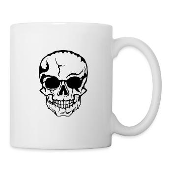 halloween death head horror drawing 21 - Mug - white - Right