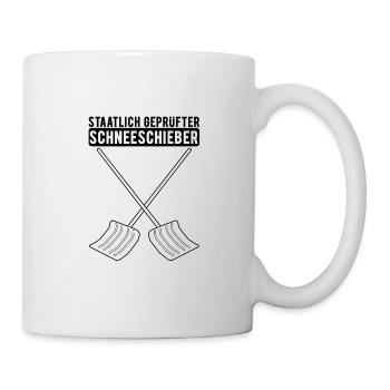 Schneeschieber - staatlich geprüft getestet - Tasse - Weiß - Rechts