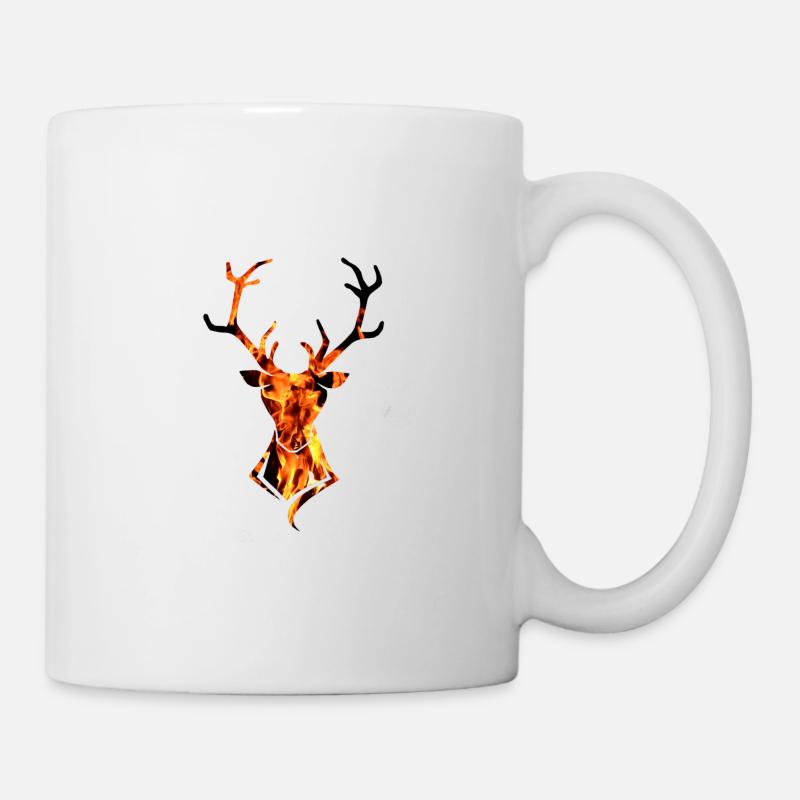 Deer fire flame - Mug - white