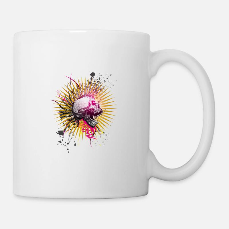 punk skull - Mug - white