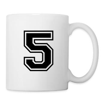 5 numero cinq numero numero dos numero cadeau - Mug blanc - blanc - Droite