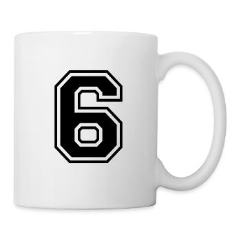 6 numero numero 6 numero dos numero cadeau - Mug blanc - blanc - Droite