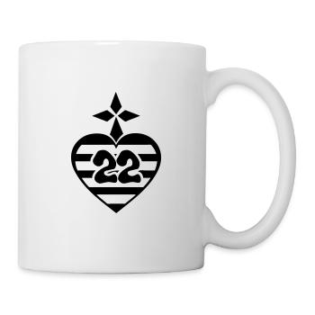 herz breizh 22 cote rüstung bretagne abteilung er - Tasse - Weiß - Rechts