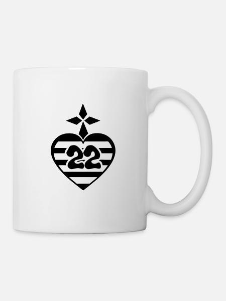 heart breizh 22 cote armor bretagne departement he - Mug - white