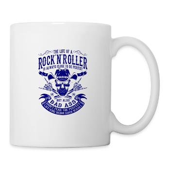 Rock´n´Roll Rockabilly Perfektes Leben Rocker - Tasse - Weiß - Rechts