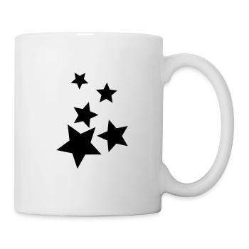 Sterne schwarz - Tasse - Weiß - Rechts