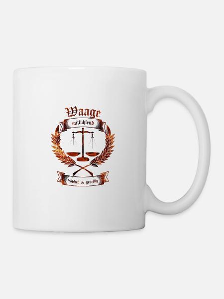Waage - Tasse - Weiß
