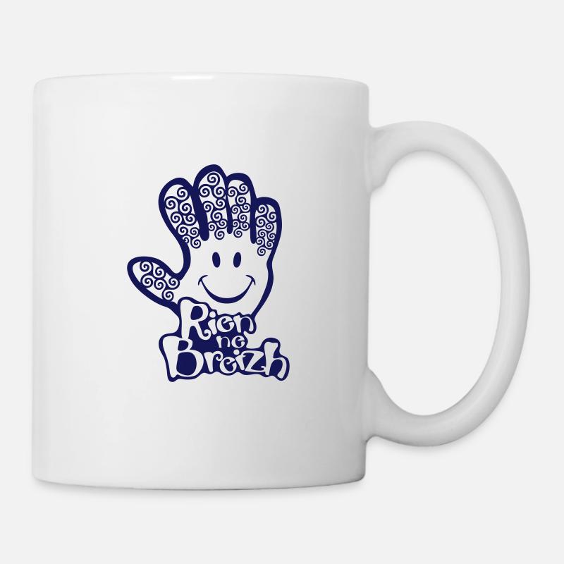 rien ne breizh logo main hermine - Mug blanc - blanc