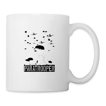 WWII Vintage - Airborne - Fallschirmjäger - Fallschirme - Tasse - Weiß - Rechts