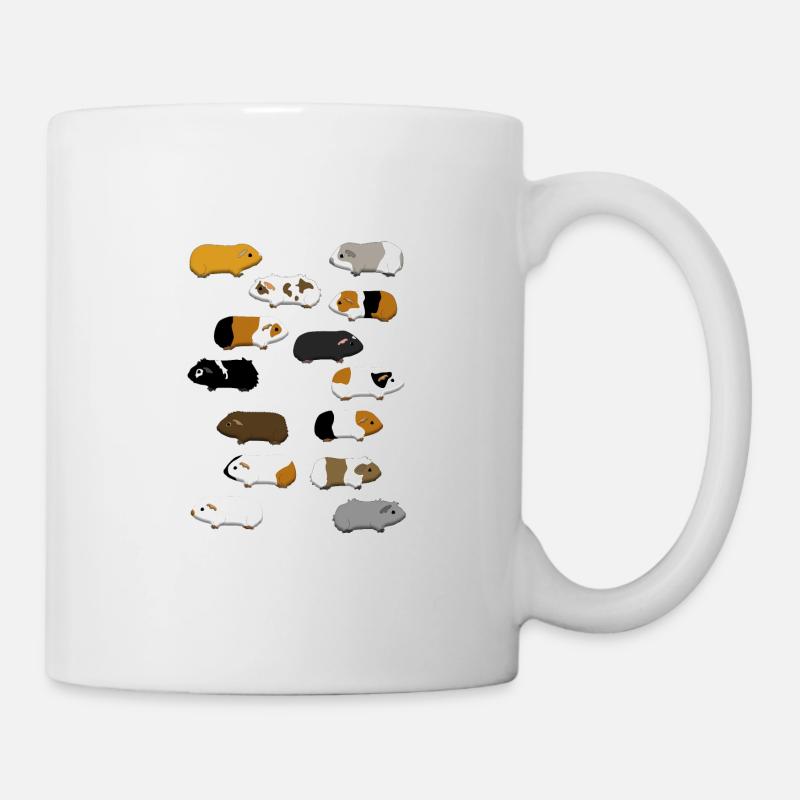14 Meerschweinchen - Tasse - Weiß