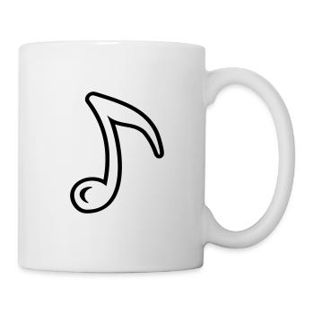 Note de musique note de musique symbole musical - Mug blanc - blanc - Droite