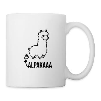 Alpaka Lama Kaka lustiger Spruch - Tasse - Weiß - Rechts