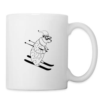 ski baer 01 - Tasse - Weiß - Rechts
